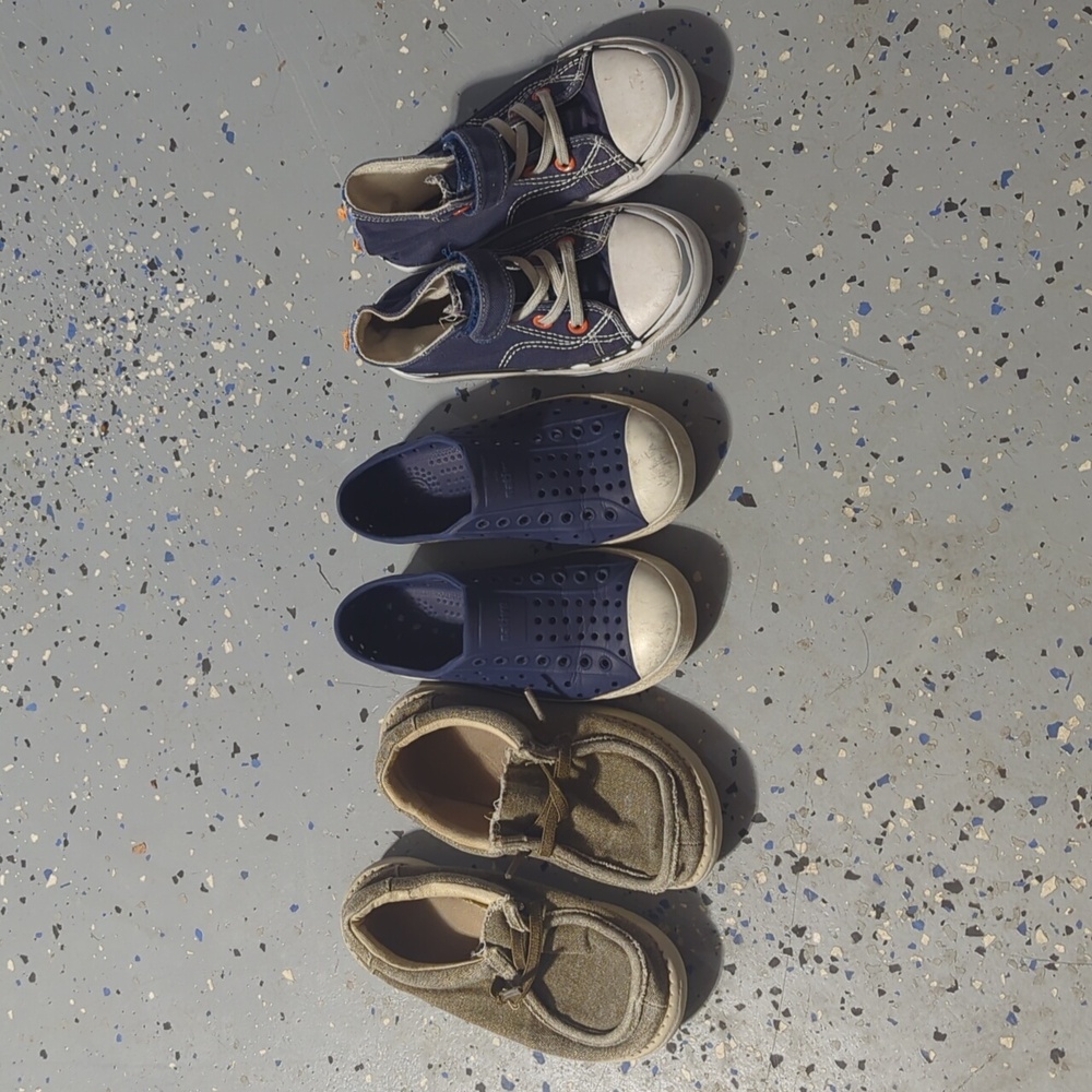 3 pairs of boys shoes